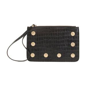 MARTINA MORI Made In Italy Leather Pochette Wristlet Clutch